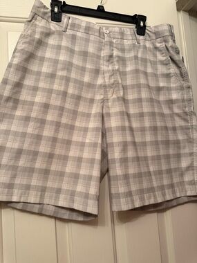 Nike Men's Gray Plaid Athletic Shorts Size 36